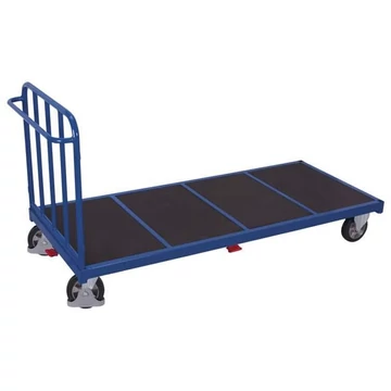 VARIOfit nagy teherbírású kocsi 1600 x 800 mm - 1 elülső fal és szitanyomott fa padló, teherbírása 1200 kg