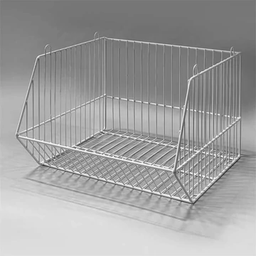 Közepes kosár halmozása, szélessége 450 mm, fehér festék