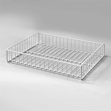 Halmozó felső kosár, szélessége 450 mm, fehér festék