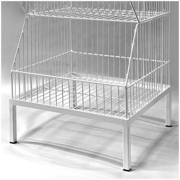 Alap kosarak egymásra rakásához 450 mm, magassága 140 mm, fehér festék