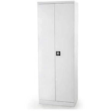 Dupla ajtós szekrény, ma x sz x mé: 1990 x 800 x 435 mm, ház színe világosszürke RAL7035 / ajtó színe világosszürke RAL7035