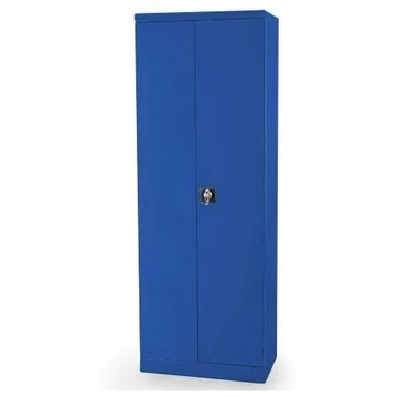 Dupla ajtós szekrény, ma x sz x mé: 1990 x 800 x 435 mm, ház színe enciánkék RAL5010 / ajtó színe enciánkék RAL5010