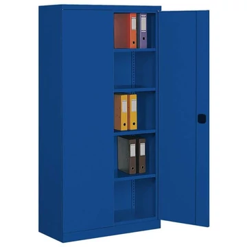 Dupla szárnyasajtós szekrény, h x sz x ma: 1990 x 1000 x 435 mm, ház színe enciánkék RAL5010 / ajtó színe enciánkék RAL5010