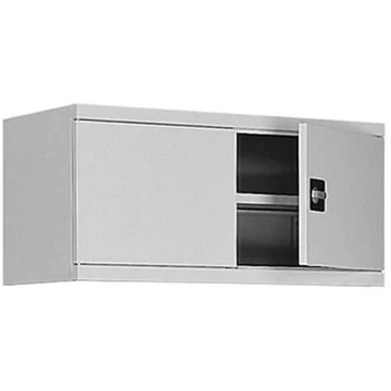 Dupla ajtós felső szekrény, h x sz x ma: 465 x 1200 x 435 mm, ház színe világosszürke RAL7035 / ajtó színe világosszürke RAL7035