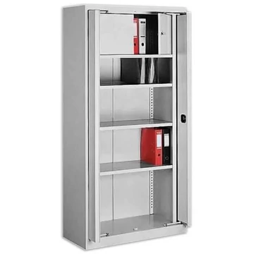 Bejárható ajtószekrény belső szekrénnyel, ma x sz x mé: 1990 x 1000 x 435 mm, ház világosszürke RAL7035 / ajtó színe világosszürke RAL7035