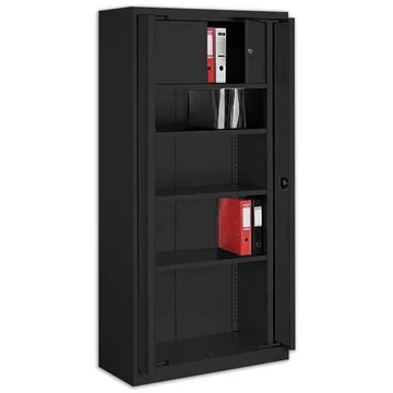 Beforduló ajtós szekrény belső szekrénnyel, ma x sz x mé: 1990 x 1000 x 435 mm, ház világosszürke RAL7035 / ajtó színe világosszürke RAL7035