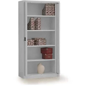 Beforduló ajtós szekrény, ma x sz x mé: 1990 x 1000 x 435 mm, ház világosszürke RAL7035 / ajtó színe világosszürke RAL7035