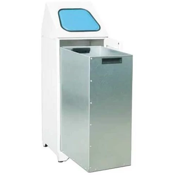 Haszonanyaggyűjtő horganyzott belső tartállyal, 80 l térfogat, kék fedéllel