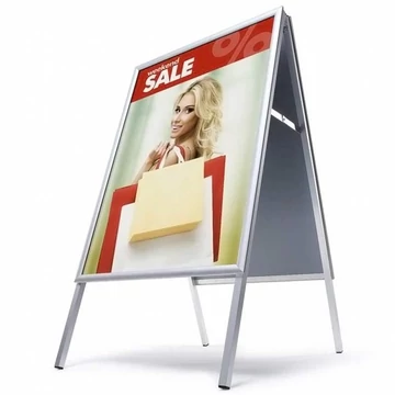 Kétoldalas reklámállvány pattintós kerettel, 2 x DIN A1