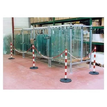 Láncoszlopok műanyagból, piros / fehér színű