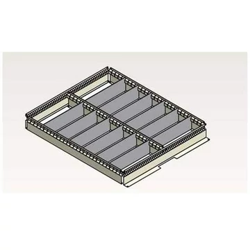 TECHNO fiókfelosztó, festett kivitel, 2 x 7, magasság 275 mm.