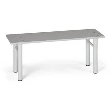 Ruhatár, ülés szürke laminált panelekből, szürke acélszerkezet, hossza 1,0 m