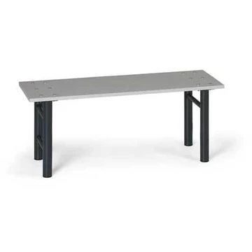 Ruhatár, ülés szürke laminált panelekből, antracit acélszerkezettel, hossza 1,0 m