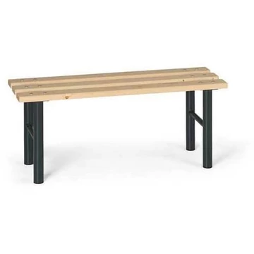 Ruhatár, lucfenyő lécek, antracit acélszerkezet, hossza 1,0 m