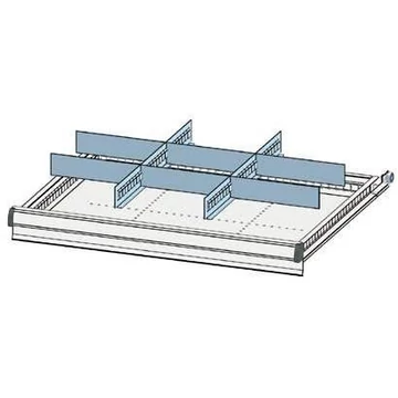 Horganyzott fémlemezből készült fiókosztók, 3 x 3, 459 x 459 x 75 mm-es fiókokhoz