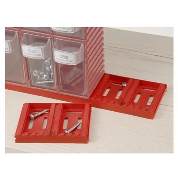 SwingBox - modul asztalra szereléshez, 102 x 72 x 15 mm, piros