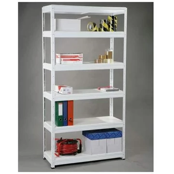 Gazdaságos, csavar nélküli, dugaszolható állvány, polcok laminált forgácslapból, ma x sz x mé: 2000 x 1000 x 600 mm, 6 polc, 175 kg