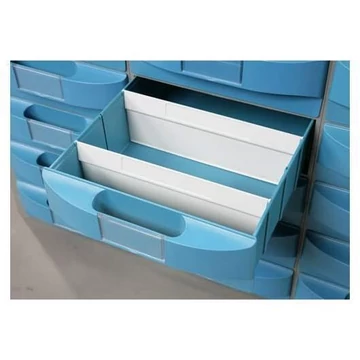 VariBox - keresztirányú fiókosztó: 215 mm, szürke, 10 darabos csomag.