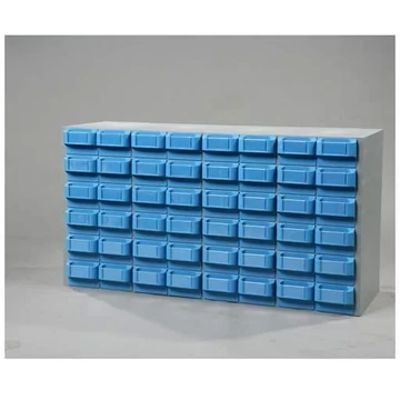 VariBox műanyag tár, 1000 x 533 x 355 mm, 48 fiók kék színben