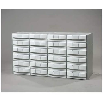 VariBox műanyag tár, 1000 x 533 x 355 mm, 24 fiók szürke színben