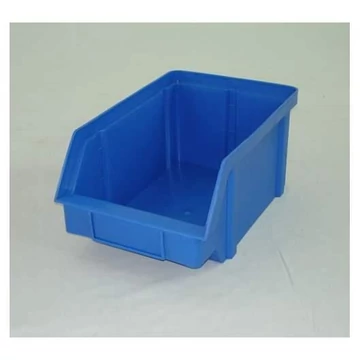 TechBox elöl nyitott tárolódoboz, 119 x 77 x 56 mm, kék színű.