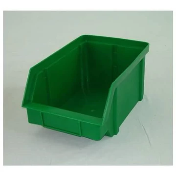 TechBox elöl nyitott tárolódoboz, 119 x 77 x 56 mm, zöld színű.