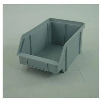 TechBox elöl nyitott tárolódoboz, 119 x 77 x 56 mm, szürke színű.