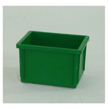 Tároló doboz, 400 x 300 x 250 mm, zöld színű.