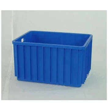 Tároló doboz, 600 x 400 x 300 mm, kék színű.