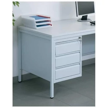 Asztallap alá függeszthető fiókos szekrényegység, 3 fiók, magasság 560 mm, szürke
