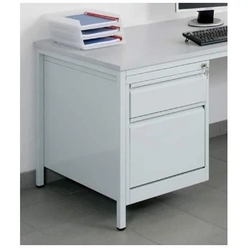Asztallap alá függeszthető fiókos szekrényegység, 2 fiók, magasság 560 mm, szürke