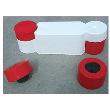 Mobil terelőelem végdarab, átmérő 145 mm, magasság 95 mm, súly 1,4 kg, fehér, 2 darabos csomagolási egységben