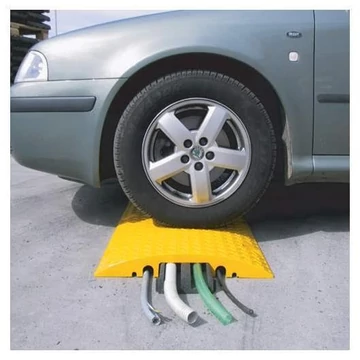 Kábelhíd betéttel, hossza 800 mm, sárga szín, magasság 80 mm