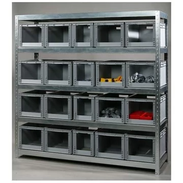 SPEED RACK polc EURO dobozokkal, ma x sz x mé: 1970x2500x600 mm, dobozok száma 24 db.