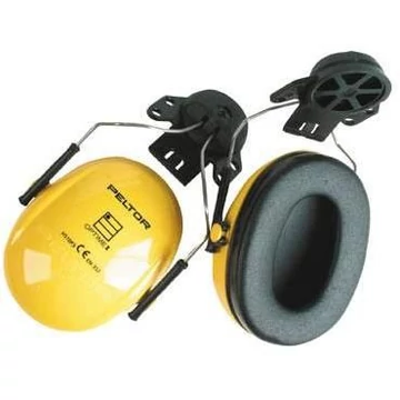 Fülvédő sisak rögzítéséhez, hangszigetelés 26 dB, sárga szín