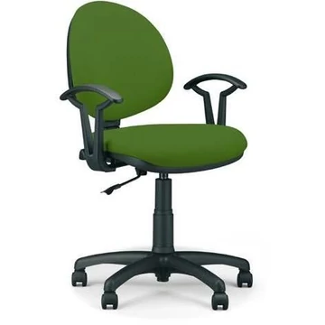 SMART modern irodai szék karfákkal, Oban kárpit - színe sötétzöld