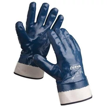 Kék színű, nitril bevonatú kesztyű. 10 ", 12 darabos csomag