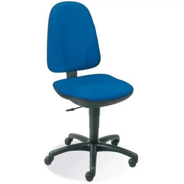 PEGAZ irodai forgószék, ergonomikus, kartámaszok nélkül, nylon csillag talp, Oban kárpit - kék