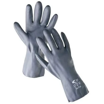 Vegyszervédelem neoprén kesztyű, szürke szín, méret. 8 ", 12 darabos csomag