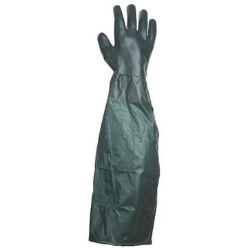 Vegyi kesztyű PVC és nitril bevonattal, zöld színű, méret. 10.5