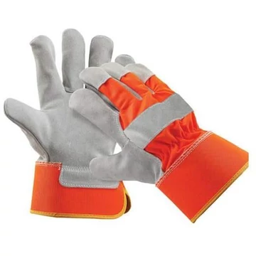 Védőkesztyű, narancssárga fényvisszaverő, méret. 10,5 ", 12 darabos csomag