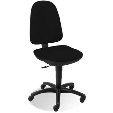 PEGAZ irodai forgószék, ergonomikus, kartámaszok nélkül, nejlon talpcsillag, Oban kárpit - fekete