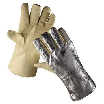 Hőálló kesztyű, kétrétegű - az AL kéz hátuljával, védőhő 250 ° C-ig, UNI méret