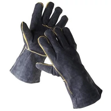 Védőkesztyű hegesztési munkákhoz, A típus, fekete, méret. 11 ", 12 darabos csomag