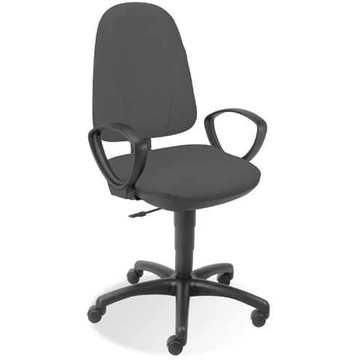 PEGAZ irodai forgószék, ergonomikus, kartámaszokkal, nejlon talppal, Oban kárpit - világosszürke