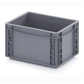 Euro tároló zárt, szürke, 300 x 200 x 170 mm