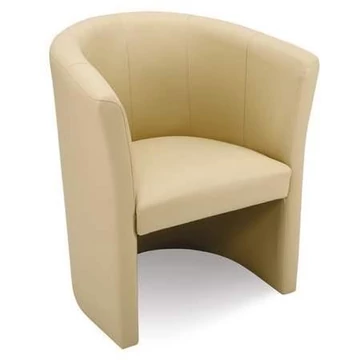 Club fotel, egyszemélyes, műbőr huzat - bézs
