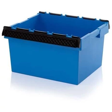 Többutas tároló, fedél nélkül, egymásra rakható fogantyúval, 800 x 600 x 420 mm