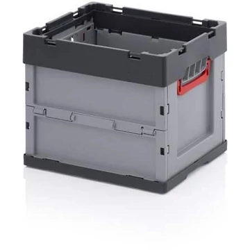 Összehajtható doboz, szürke, 400 x 300 x 320 mm