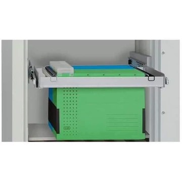 A4-es függőmappatartó teleszkópos síneken 700 mm szélességű széfekhez.